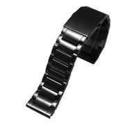 XTVKFWJAB Plain End Stainless Steel Bracelet Solid Metal Watchband 22 24 26 28mm Watch Strap Compatible With Diesel DZ4209 DZ4215 DZ1844 Watches Band(Black,22mm)