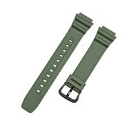 XTVKFWJAB RESIN Watch Band Compatible With CASIO G-SHOCK AE-1000W 1300 1200 AQ-S810W S800W SGW-300H 400H 500H W-S200H 800H 216H 735H 215 Watch Strap(Green-Black Buckle)