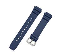 XTVKFWJAB RESIN Watch Band Compatible With CASIO G-SHOCK AE-1000W 1300 1200 AQ-S810W S800W SGW-300H 400H 500H W-S200H 800H 216H 735H 215 Watch Strap(Blue-Silver Buckle)