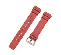 XTVKFWJAB RESIN Watch Band Compatible With CASIO G-SHOCK AE-1000W 1300 1200 AQ-S810W S800W SGW-300H 400H 500H W-S200H 800H 216H 735H 215 Watch Strap(Red-Black Buckle)