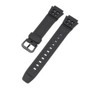 XTVKFWJAB Rubber Strap Compatible With Casio AQ-S810W SGW-300H W-735H Stainless Steel Buckle 18mm Men Sport Waterproof Bracelet Band Watch Accessories(Black 02)