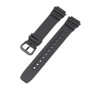 XTVKFWJAB Rubber Strap Compatible With Casio AQ-S810W SGW-300H W-735H Stainless Steel Buckle 18mm Men Sport Waterproof Bracelet Band Watch Accessories(Black 01)