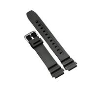 XTVKFWJAB Silicone Strap 18mm Compatible With Casio W218H SGW-300/400 MRW-200 AE-1200WH Rubber Waterproof Bracelet Universal Soft Comfortable Band(Black)