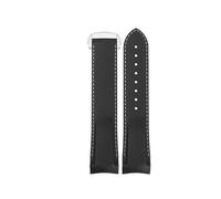 XTVKFWJAB Silicone Strap Compatible With Hamilton Khaki Navy Frogman H776050 H777050 H778050 Sport Diving Watch Chain Arc Accessories(Black white-silvery,22mm-width)