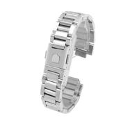 XTVKFWJAB Silver 316L Stainless Steel Watchband 18mm 22mm 24mm Curved End Solid Links Bracelet Compatible With TAG Heur Carrera Watch(22mm)