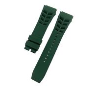 XTVKFWJAB Soft Rubber Strap Compatible With Richard Mille RM53/055/011/050 Men's Waterproof And Sweat Proof Silicone Bracelet 25mm Watch Accessories(Green,25mm No buckle)