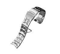 XTVKFWJAB Solid Stainless Steel Arc Band Compatible With CASIO Red Bull Limited Edition Edifice Series Ef-550d Fine Metal 22mm Men's Watch Strap(Silver)