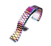 XTVKFWJAB Stainless Steel Watchband Compatible With Casio A158/A159/A168/A169 /B650 /AQ230 /AE500W Classic Small Square Silver Block Metal Straps(3 Colorful)
