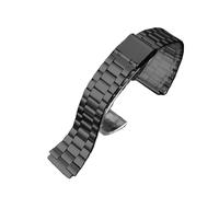 XTVKFWJAB Stainless Steel Watchband Compatible With Casio A158/A159/A168/A169 /B650 /AQ230 /AE500W Classic Small Square Silver Block Metal Straps(3 black)