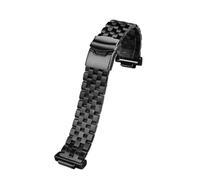 XTVKFWJAB Stainless steel wristband Compatible With G-SHOCK Casio small steel cannon GM-110/GM-700/GM-6900 modified steel strap stainless steel belt(76 black)