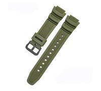 XTVKFWJAB Strap Compatible With Casio G-Shock AQ-S810W/S800W AE-1000W 1200 SGW-400H/300H/500H W-735H W-216H Rubber Silicone Watch Band Bracelet 18mm(Army Green B)