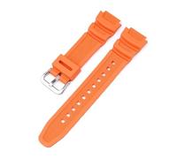 XTVKFWJAB Strap Compatible With Casio G-Shock AQ-S810W/S800W AE-1000W 1200 SGW-400H/300H/500H W-735H W-216H Rubber Silicone Watch Band Bracelet 18mm(Orange S)