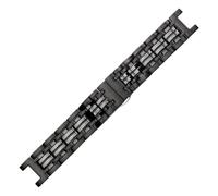 XTVKFWJAB Superior Silver Black 316L Stainless Steel Watchband 20mm 22mm Concaved Mouth Solid Links Bracelet Compatible With Gc G-uess Watch Stock(Black,20mm)