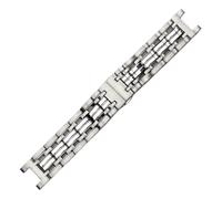 XTVKFWJAB Superior Silver Black 316L Stainless Steel Watchband 20mm 22mm Concaved Mouth Solid Links Bracelet Compatible With Gc G-uess Watch Stock(Silver,20mm)