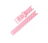 XTVKFWJAB Watch Accessories Resin Band Compatible Compatible With Swatch Kids PU Rubber Strap FlikFlak Sports Waterproofing Belt Buckle(Pink)