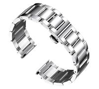 XTVKFWJAB Watch Band Compatible With Montblanc Solid Stainless Steel Strap Polished WristBand Adjust Tool(Silver,16mm)