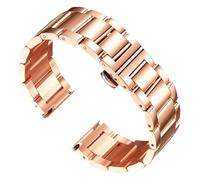 XTVKFWJAB Watch Band Compatible With Montblanc Solid Stainless Steel Strap Polished WristBand Adjust Tool(Rose Gold,18mm)