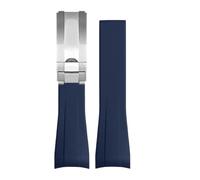 XTVKFWJAB Watch Band Compatible With Omega X Swatch joint Moonswatch TPU Rubber Curved End Strap for Rolex Water Ghost Sport Waterproof Bracelet 20mm(Navy Blue)