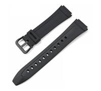 XTVKFWJAB Watch Band for Casio AW-80 AW-82 Electronic Watch Rubber Resin Strap Black Convex Sport Waterproof Bracelet Accessories 18mm(Black black)