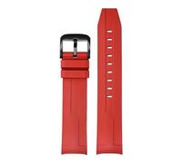 XTVKFWJAB Waterproof Fluororubber FKM Watch Strap Compatible With Tissot 1853 Seastar Series T120 21mm Curved Watch Band(Silver White)