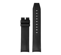 XTVKFWJAB Waterproof Fluororubber FKM Watch Strap Compatible With Tissot 1853 Seastar Series T120 21mm Curved Watch Band(Coal Black)