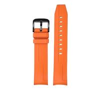 XTVKFWJAB Waterproof Fluororubber FKM Watch Strap Compatible With Tissot 1853 Seastar Series T120 21mm Curved Watch Band(BLUE WHITE)