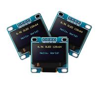 XTVTX 3PCS 0.96 Inch OLED Module 12864 128x64 Driver IIC I2C Serial Self-Luminous Display Board Compatible with Arduino PI (Blue and Yellow)