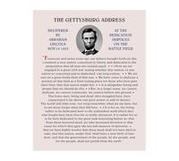 XTVVTODJXT Educational Gettysburg Address, Abraham Lincoln Speech Print for History Classroom, American Civil War Timeline Decor(Framed,08x12inch(20x30cm))
