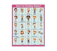 XTVVTODJXT How I Am Feeling Today Poster Emotions Chart For Toddler Kid Educational Wall-Art Classroom Homeschool Decor(Unframed,08x12inch(20x30cm))
