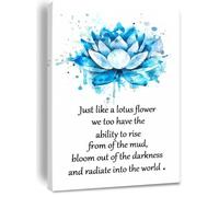 XTVVTODJXT Just Like a Lotus We Too Have the Ability to Rise Canvas Print - Uplifting Spiritual Wall Art for Home, Office, or Meditation Space Decor(Unframed,08x12inch(20x30cm))