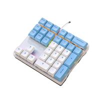 xtwosogrr K33 Numeric Keyboard 33 Blue Mechanical Shaft RGB PBT Keycaps Compatible With Desktop PC Models For Treasury Accounting Finance(K33 blue white)