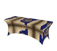 XTYGETY Abstract Kentucky State Flag Map02 Print Table Cloth 6ft Stretch Table Cover Rectangle Tablecloth For Parties Weddings Buffet