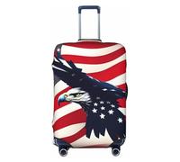 XTYGETY American Flag Fly Eagle Print Luggage Cover Suitcase Covers Protector Wrap Fits 18-32 Inch Suitcases Travel Essentials