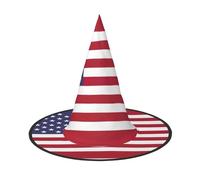 XTYGETY American Flag Print Adults Halloween Costume Accessory Witch Hat Witches Hat For Party Carnivals Role-Playing