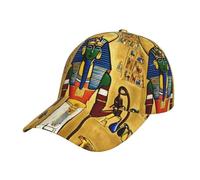XTYGETY Ancient Egypt Tribe Series Print Baseball Cap for Men Sun Peak Hat Breathable Personalized Adjustable Trucker Caps Casual Black