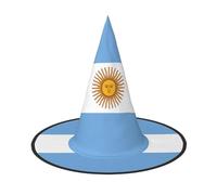 XTYGETY Argentine Flag Print Adults Halloween Costume Accessory Witch Hat Witches Hat For Party Carnivals Role-Playing