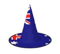 XTYGETY Australian Flag Print Adults Halloween Costume Accessory Witch Hat Witches Hat For Party Carnivals Role-Playing