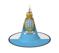 XTYGETY Flag Of San Marino Print Adults Halloween Costume Accessory Witch Hat Witches Hat For Party Carnivals Role-Playing