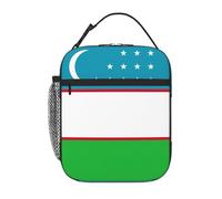 XTYGETY Flag of The Republic of Uzbekistan Print Insulated Lunch Box for Women Men Reusable Tote Lunch Bags Office Work Travel Lunchbox