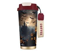 XTYGETY Halloween Flying Bats 3 Print Stainless Steel Travel Mug Insulated Coffee Tumbler Insulated Cup for Hot & Cold Drinks