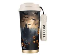 XTYGETY Halloween Flying Bats 3 Print Stainless Steel Travel Mug Insulated Coffee Tumbler Insulated Cup for Hot & Cold Drinks