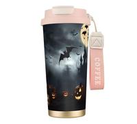 XTYGETY Halloween Flying Bats 4 Print Stainless Steel Travel Mug Insulated Coffee Tumbler Insulated Cup for Hot & Cold Drinks