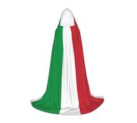 XTYGETY Italian Flag Print Hooded Cloak Dress-Up Robes Cloak With Hood Cloaks Perfect For Halloween Cosplay Costumes
