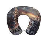 Xtygety Merry Christmas Travel Pillow Comfort Memory Foam Soft And Supportive Neck Pillow For A Relaxing Journey
