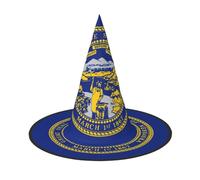 XTYGETY Nebraska Flag Print Adults Halloween Costume Accessory Witch Hat Witches Hat For Party Carnivals Role-Playing