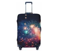 XTYGETY New Year Pyrotechnics Print Luggage Cover Suitcase Covers Protector Wrap Fits 18-32 Inch Suitcases Travel Essentials