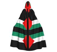 XTYGETY Palestine Flag Hooded Cloak Unisex Halloween Christmas Cloak Vampire Wizard Robe Cosplay Costume