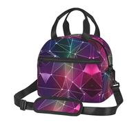 XTYGETY Red Galaxy Constellation Print Reusable Lunch Bag Insulated Lunch Box for Women Men Picnics Work Large Capacity Lunchbox