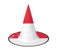 XTYGETY Singapore Flag Print Adults Halloween Costume Accessory Witch Hat Witches Hat For Party Carnivals Role-Playing