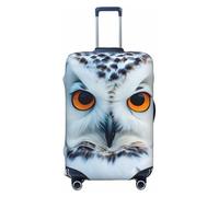 XTYGETY Snowy Owl Eyes Print Luggage Cover Suitcase Covers Protector Wrap Fits 18-32 Inch Suitcases Travel Essentials